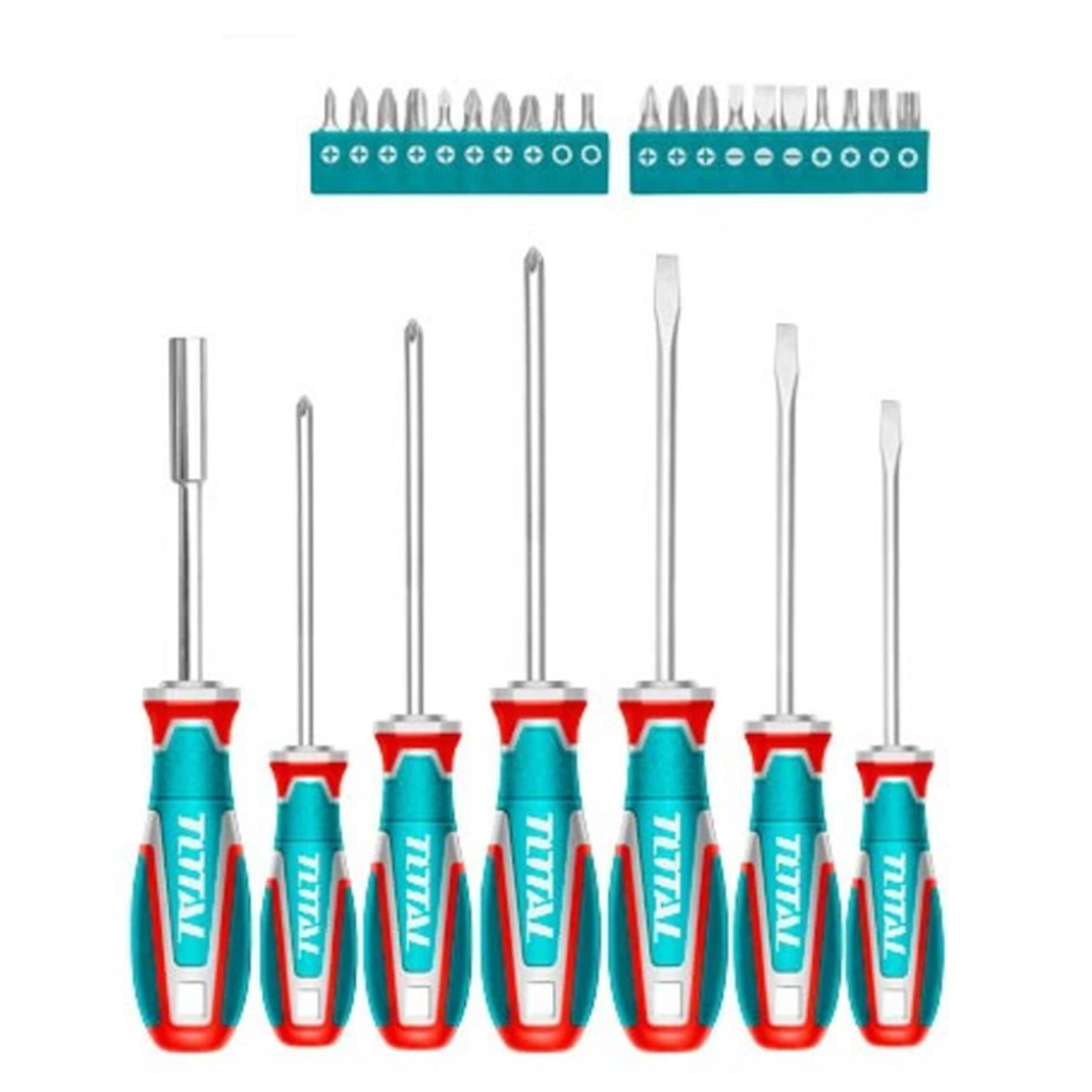 KIT SET JUEGO DESATORNILLADORES 27 PIEZAS TOTAL TKSDS2726 - 1