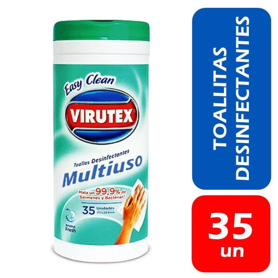 Ripley - TOALLITAS DESINFECTANTES MULTIUSO AROMA FRESH 35UN. VIRUTEX