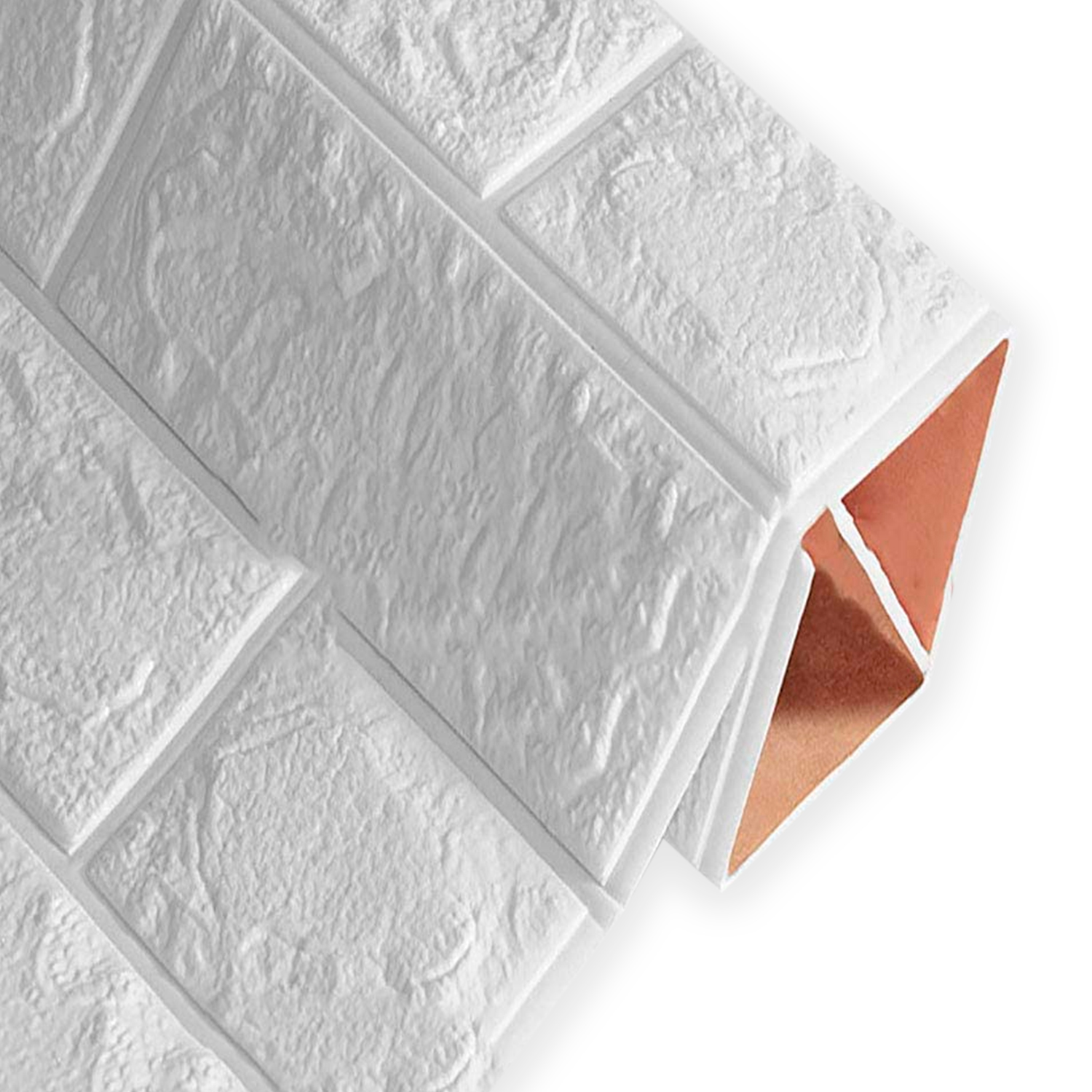 PACK HOGA 15 LÁMINAS LADRILLO 70 X 77 CM AUTOADHESIVO MURAL 3D 8.08 MT2 - 3