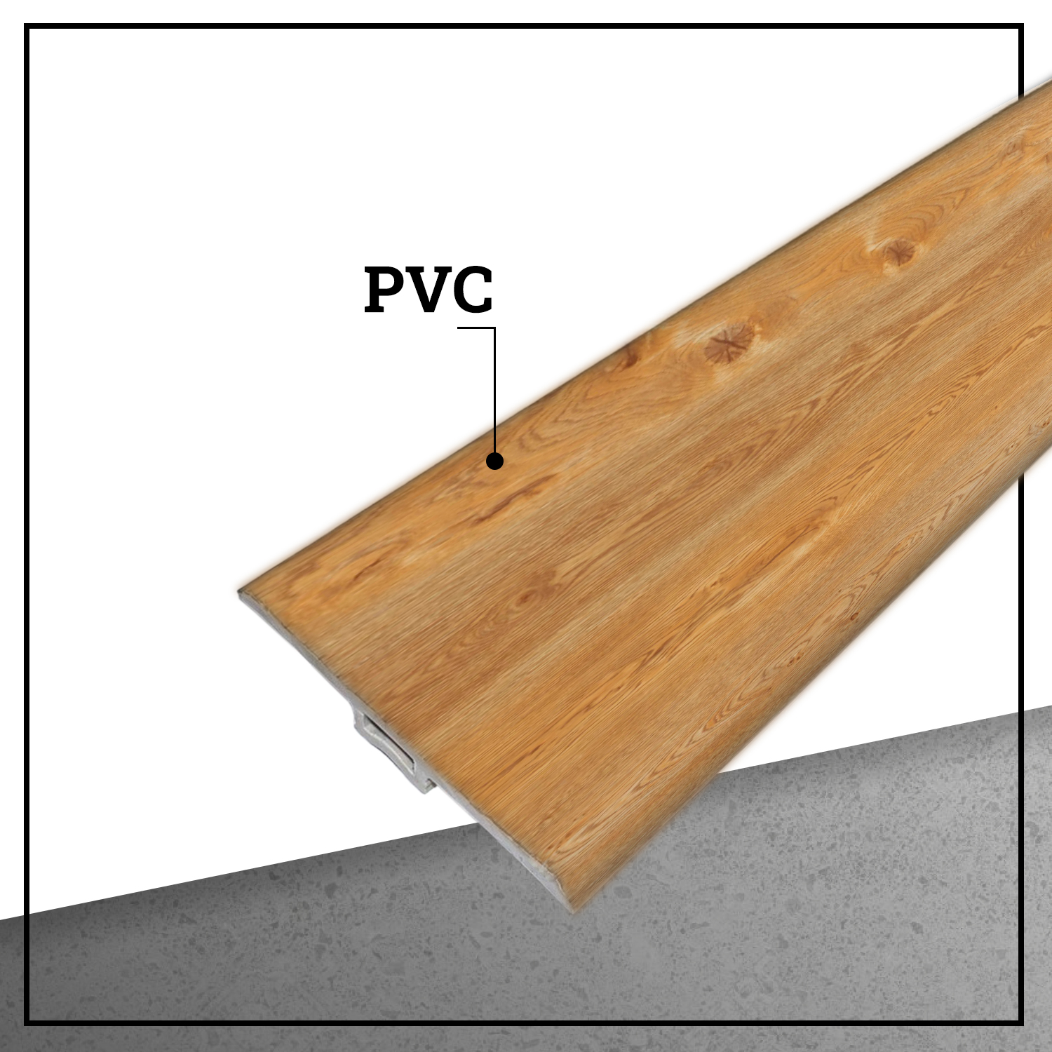 MOLDURA T PVC 2MT X 45MM COLOR BAMBOO - 3