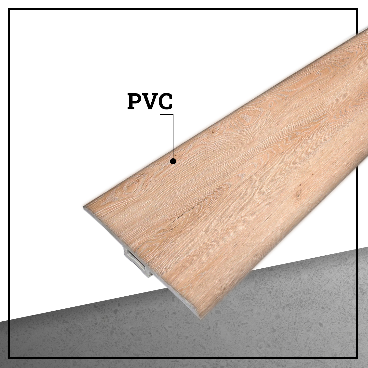 MOLDURA T PVC 2MT X 45MM COLOR ARENA - 3