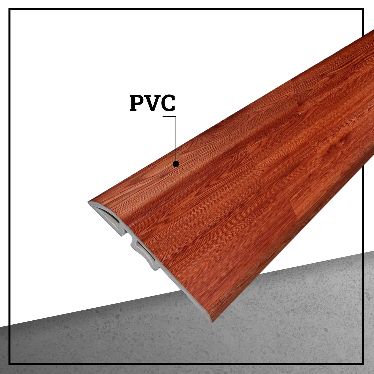 CUBREJUNTA REDUCTOR PVC 2MT X 45MM COLOR CEDRO - 3