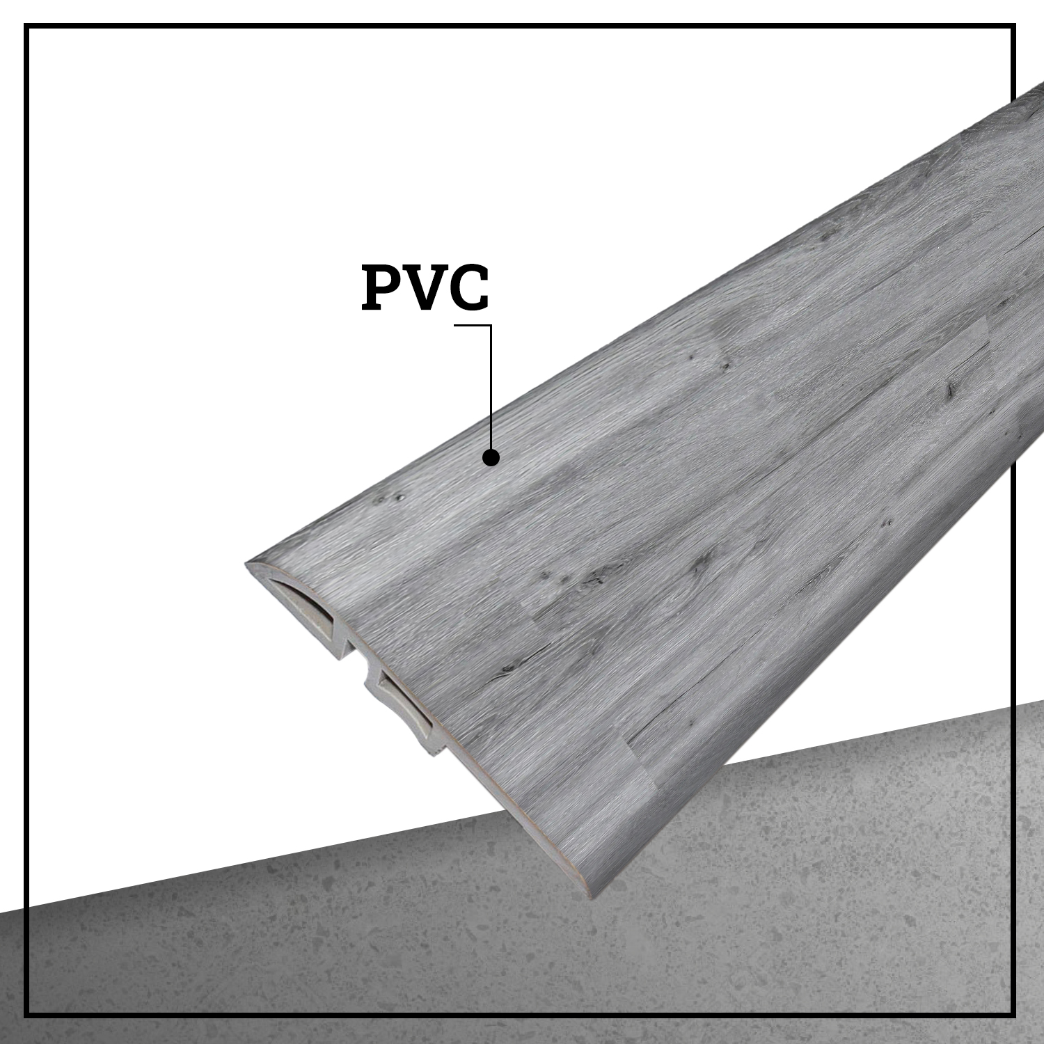 CUBREJUNTA REDUCTOR PVC 2MT X 45MM COLOR GRIS LONDRES - 3