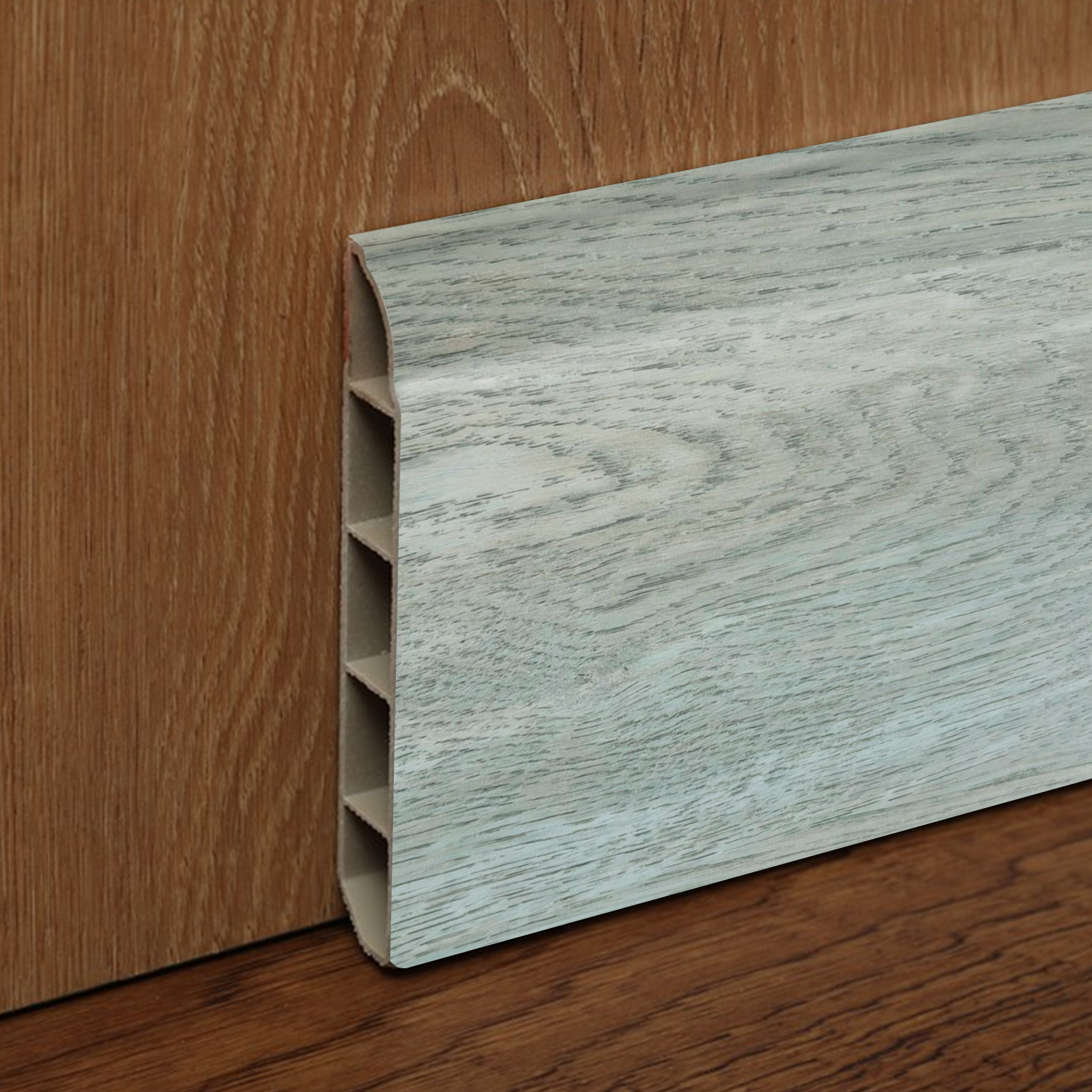 GUARDAPOLVO PVC 2MT X 80MM COLOR BEIGE MILAN - 2