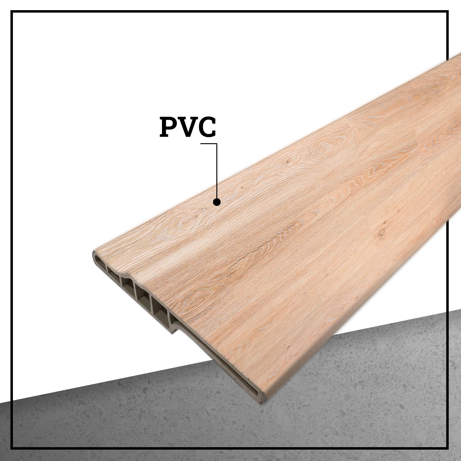 GUARDAPOLVO PVC 2MT X 90MM COLOR ARENA - 3