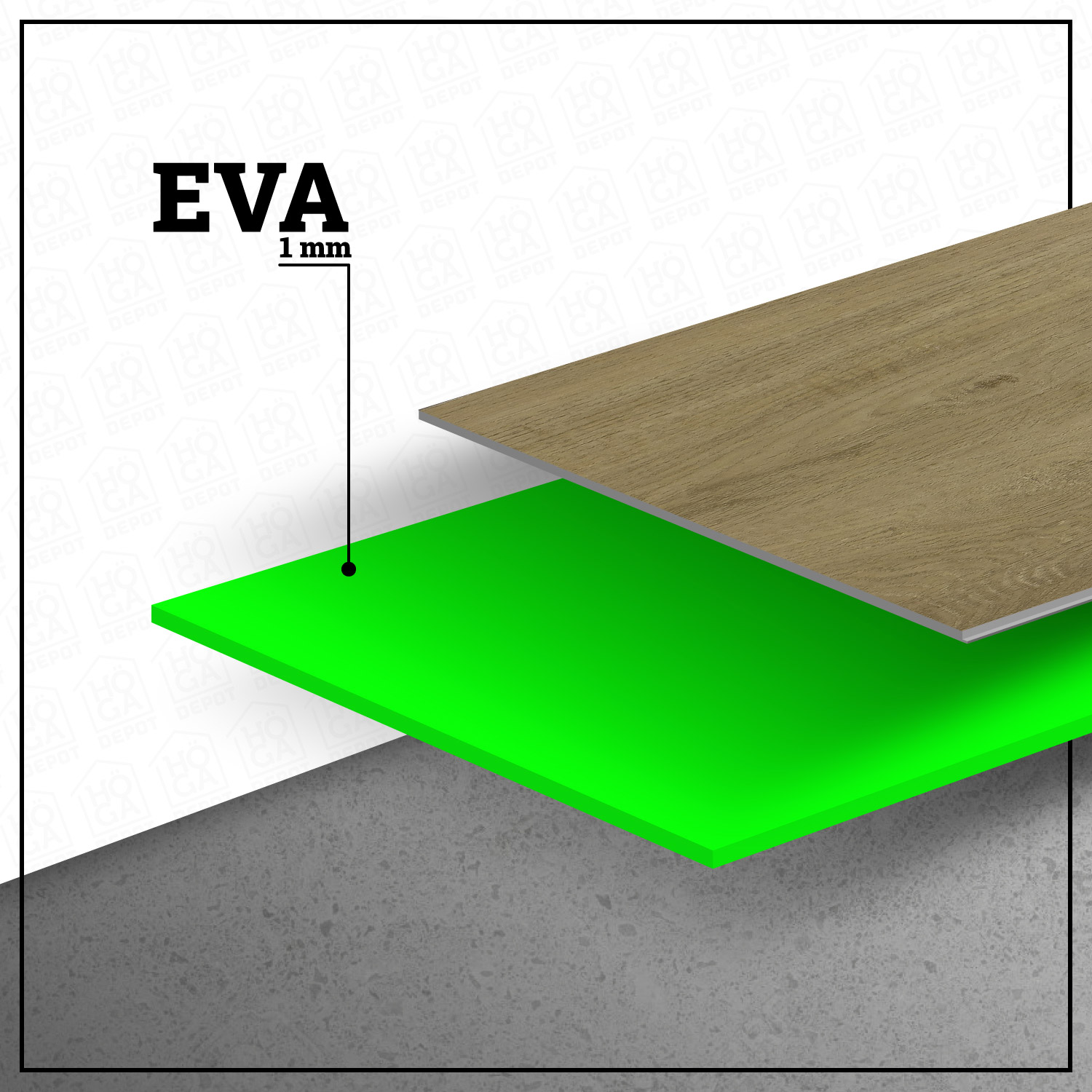 PISO FLOTANTE VINÍLICO HOGA SPC CLICK 3.5 MM + EVA 1 MM X 18 CM X 122 CM ABEDUL - 6