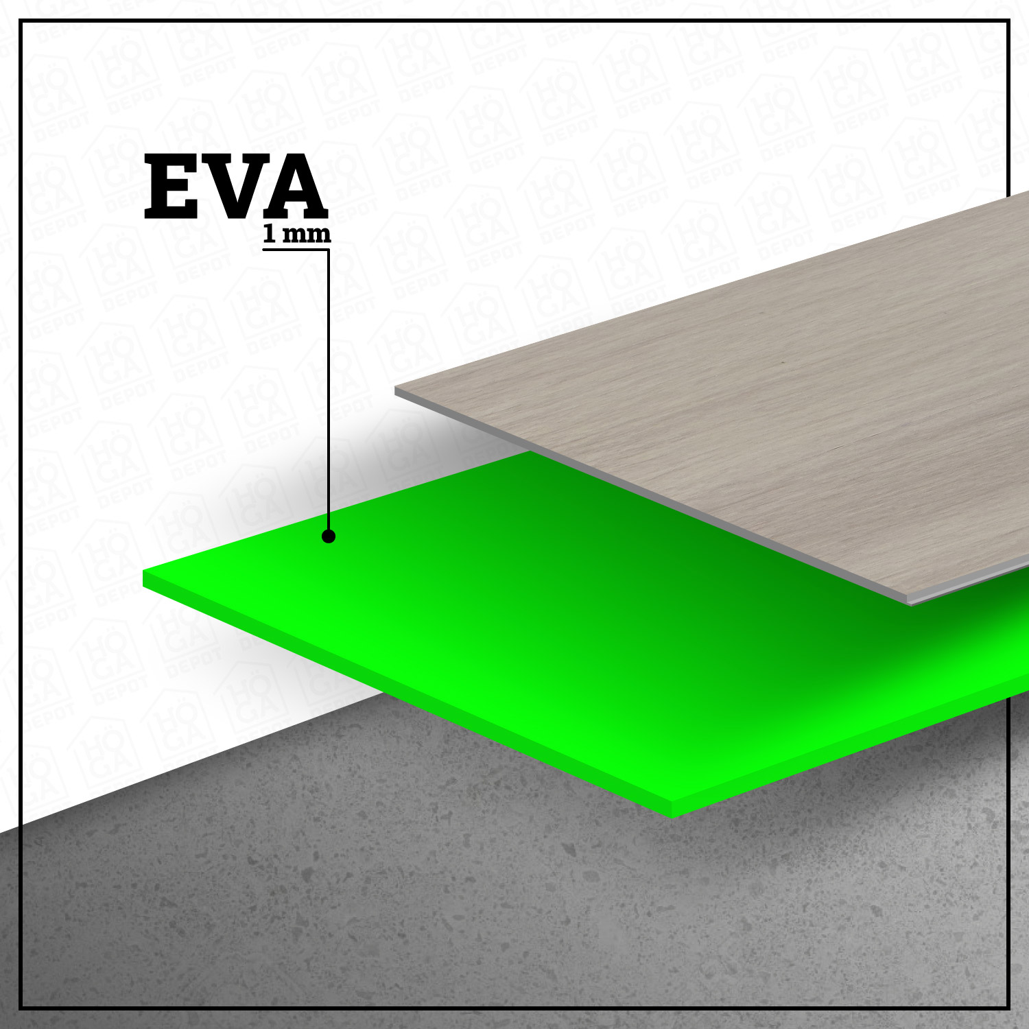 PISO FLOTANTE VINÍLICO HOGA SPC CLICK 3.5 MM + EVA 1 MM X 18 CM X 122 CM BLANCO - 6