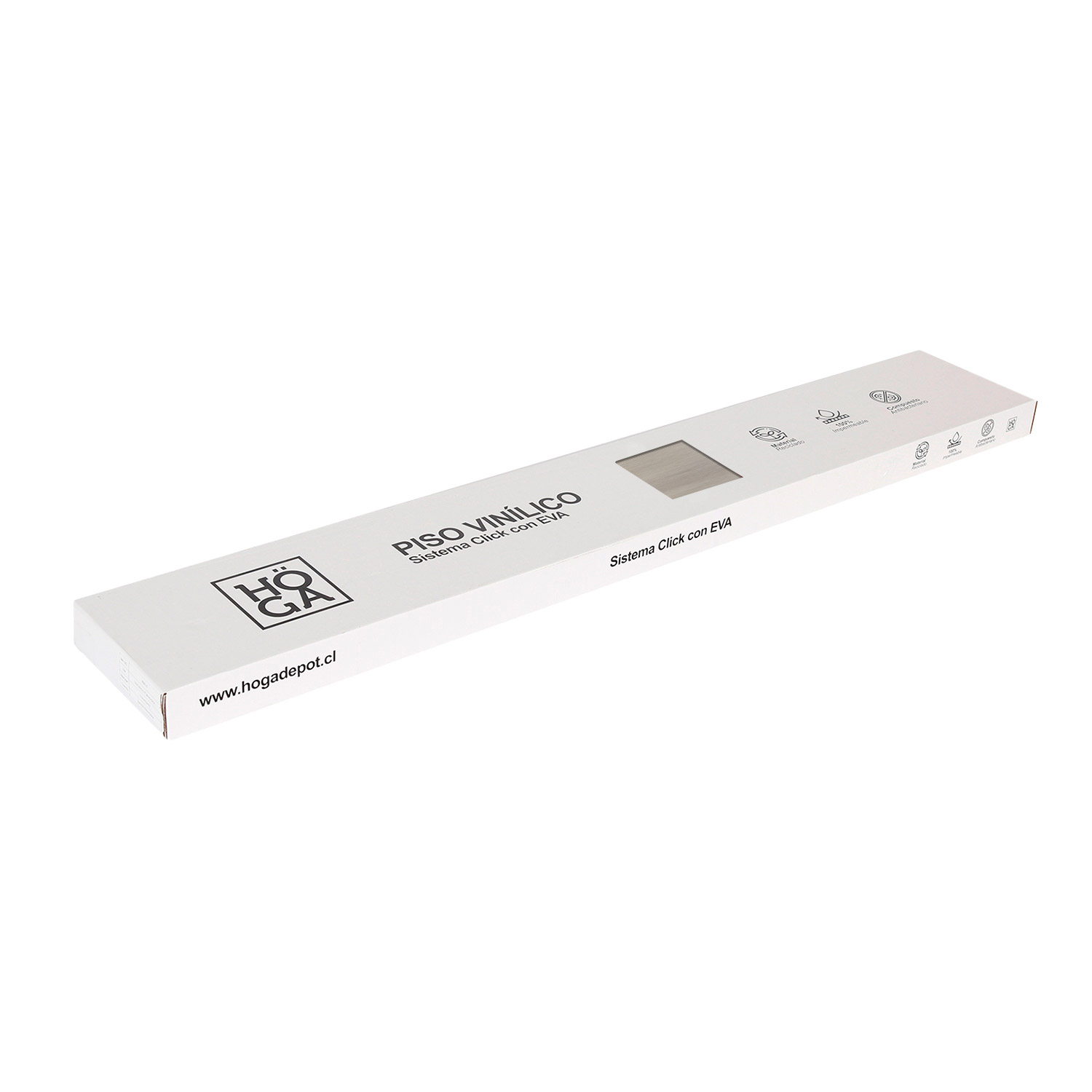PISO FLOTANTE VINÍLICO HOGA SPC CLICK 3.5 MM + EVA 1 MM X 18 CM X 122 CM BLANCO - 7