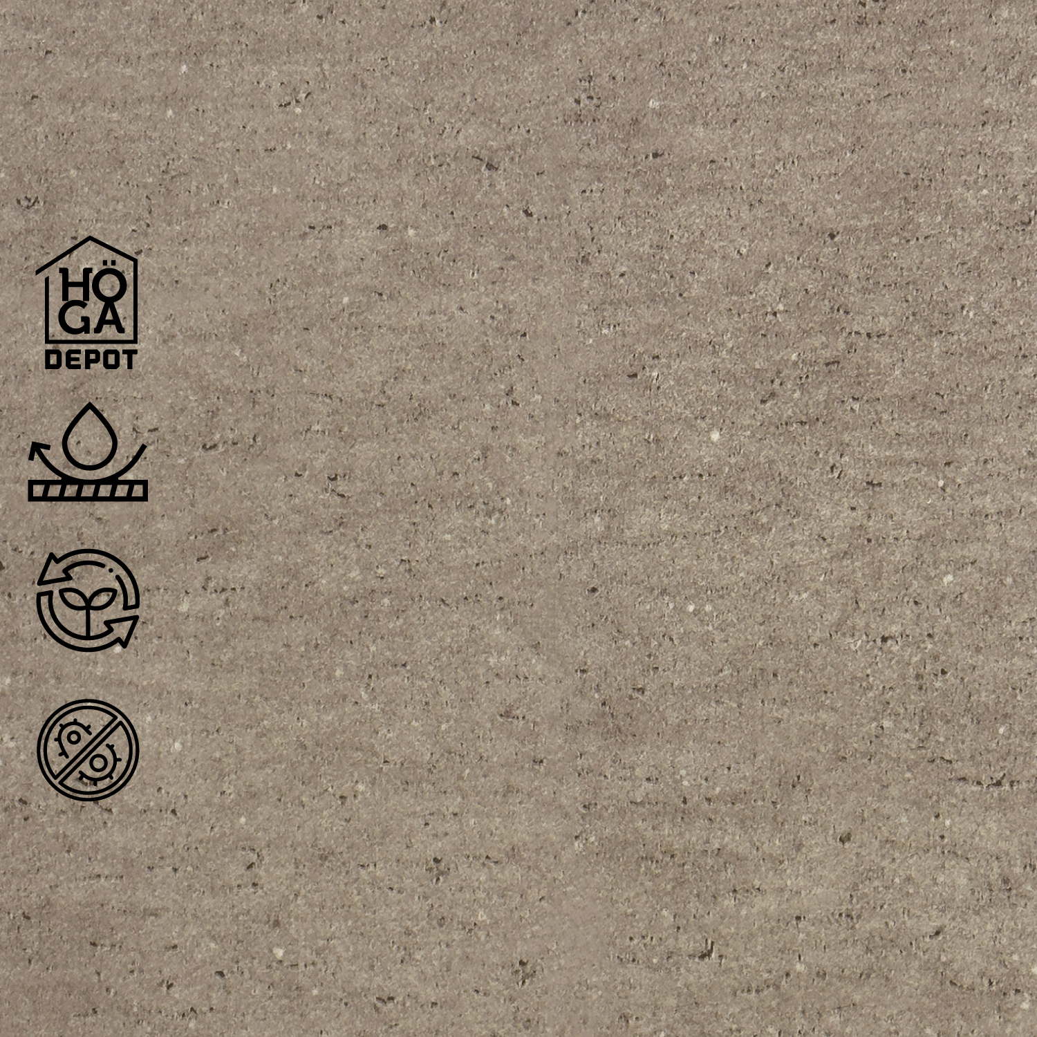 PISO FLOTANTE VINÍLICO HOGA SPC CLICK 4 MM + EVA 1 MM X 18 CM X 122 CM GRIS MARMOL - 2