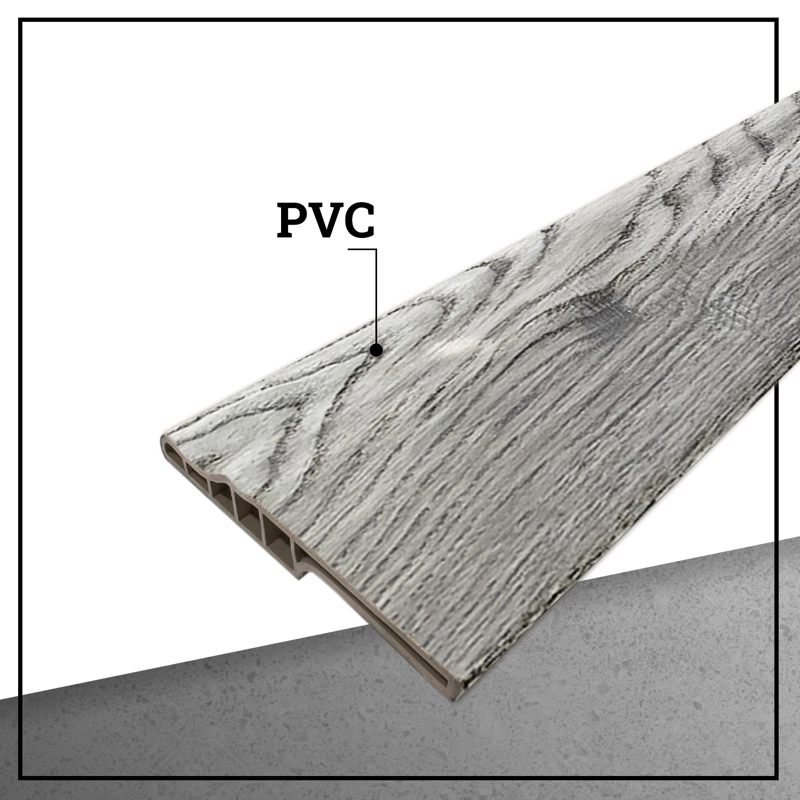 GUARDAPOLVO PVC HOGA 2MT X 90MM GRIS OAK - 3