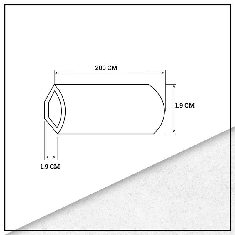 CUARTO RODON 2MT X 19MM BLANCO - 4