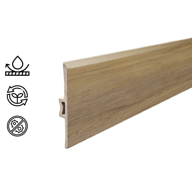 MOLDURA T PVC HOGA 2MT X 45MM CASTAÑO - 1