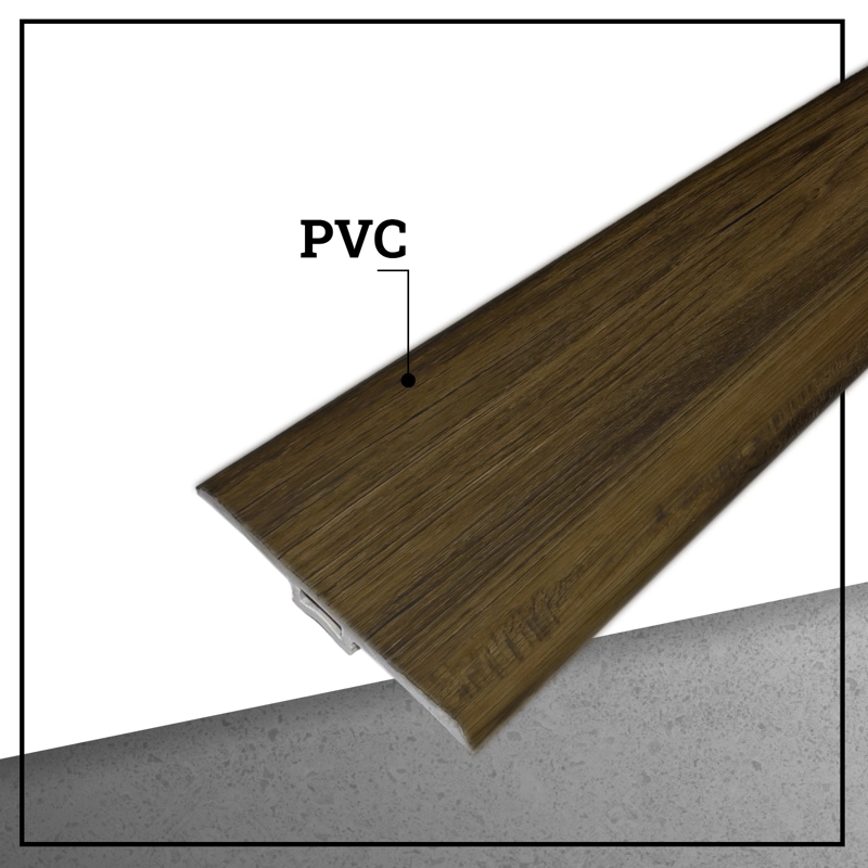 MOLDURA T PVC HOGA 2MT X 45MM CAFE - 2