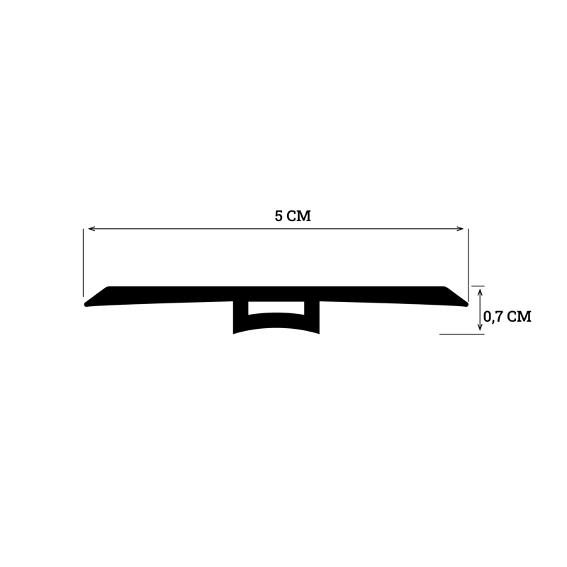 MOLDURA T PVC HOGA 2MT X 45MM BLANCO - 5