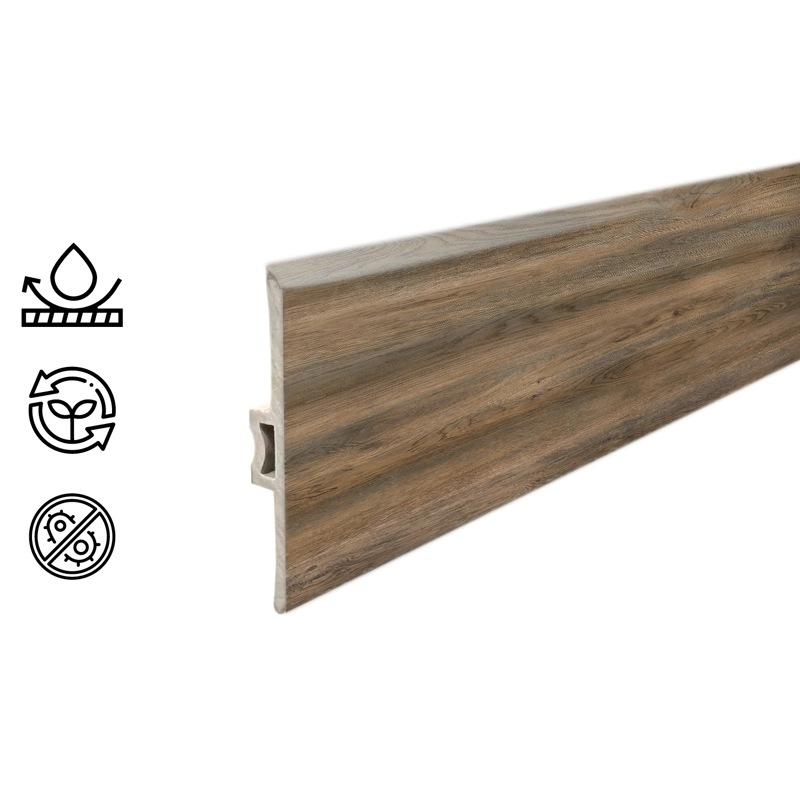 MOLDURA T PVC HOGA 2MT X 45MM TABACO - 1