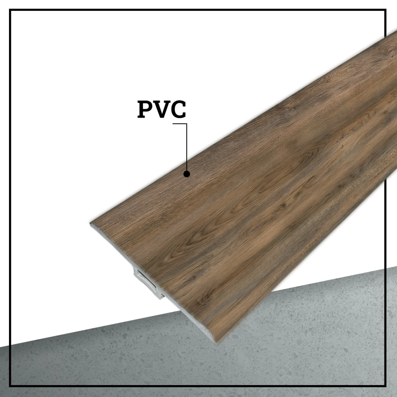 MOLDURA T PVC HOGA 2MT X 45MM TABACO - 3