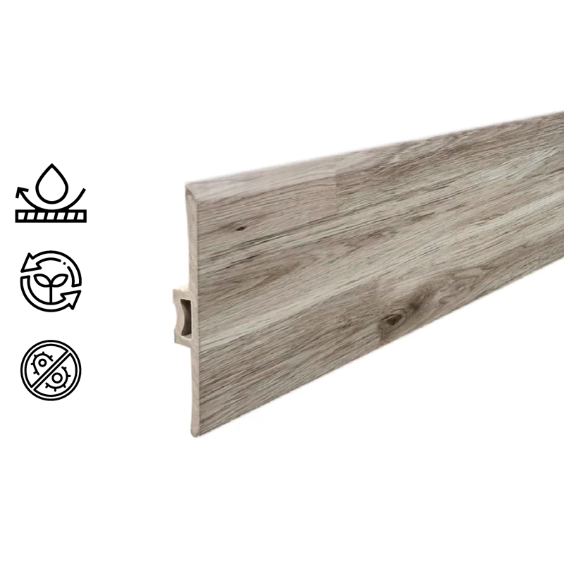 MOLDURA T PVC HOGA 2MT X 45MM RUSTICO HAYA - 1