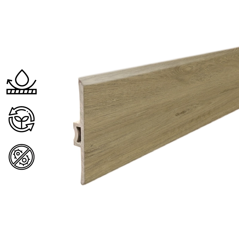 MOLDURA T PVC HOGA 2MT X 45MM ABEDUL - 1