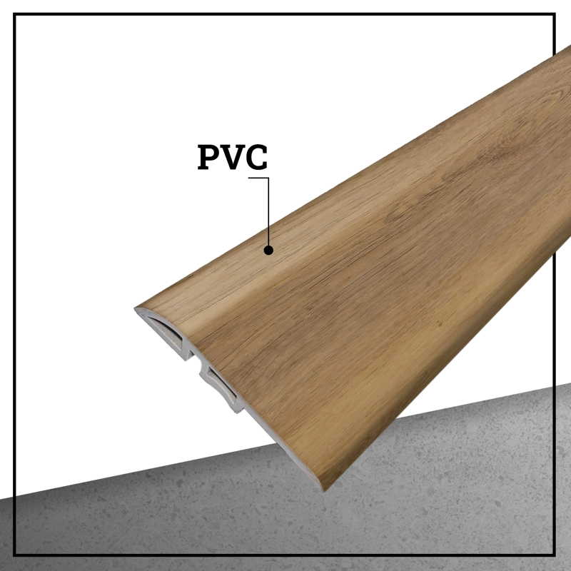 PACK 5 UNIDADES CUBREJUNTA REDUCTOR PVC 2MT X 45MM CASTAÑO - 2