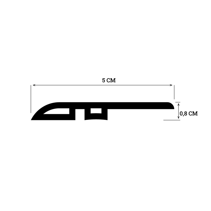 PACK 5 UNIDADES CUBREJUNTA REDUCTOR PVC HOGA 2MT X 45MM CEDRO - 5