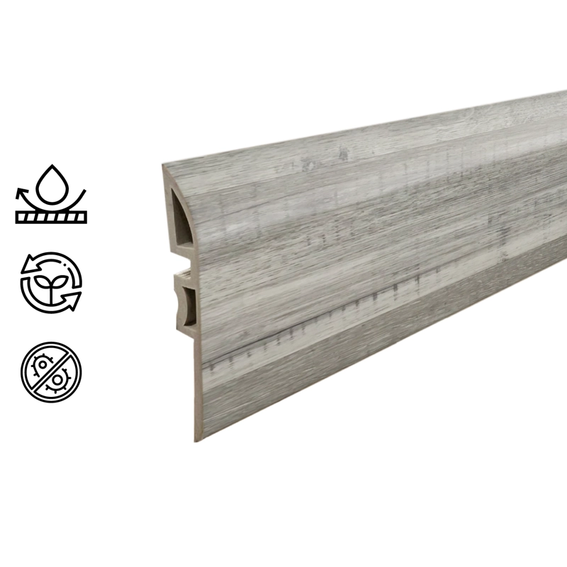 CUBREJUNTA REDUCTOR PVC HOGA 2MT X 45MM GRIS ABSOLUTO - 1