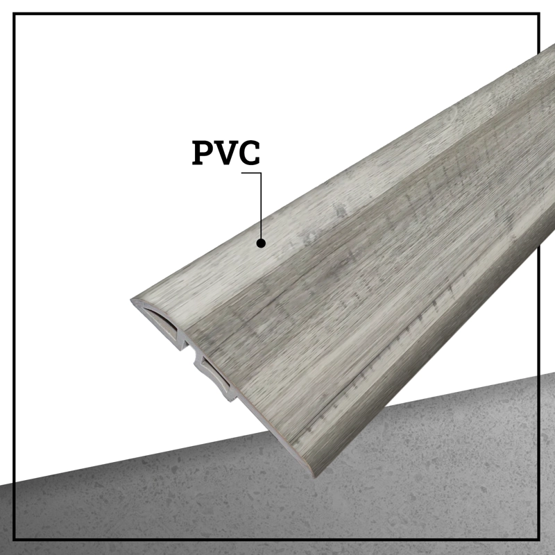 CUBREJUNTA REDUCTOR PVC HOGA 2MT X 45MM GRIS ABSOLUTO - 3