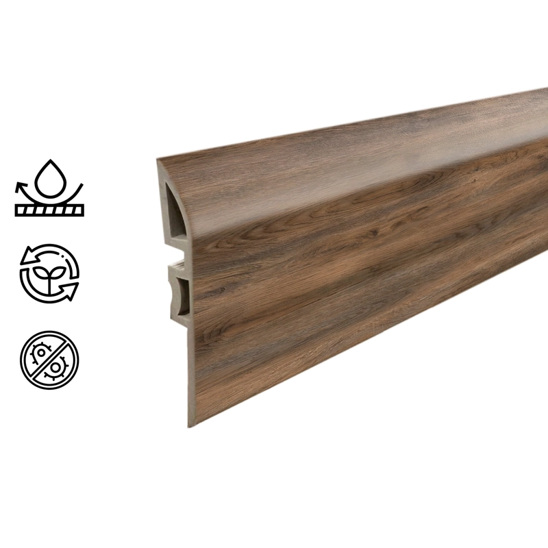 PACK 5 UNIDADES CUBREJUNTA REDUCTOR PVC 2MT X 45MM TABACO - 1