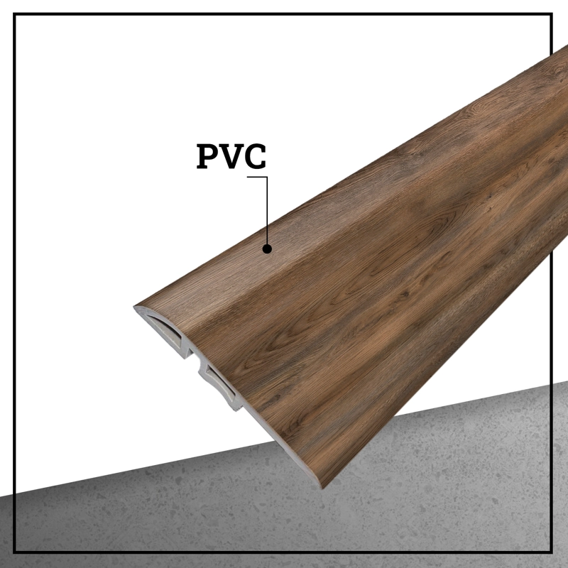 PACK 5 UNIDADES CUBREJUNTA REDUCTOR PVC 2MT X 45MM TABACO - 2