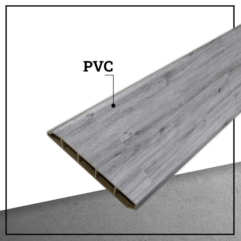 PACK 10 UNIDADES GUARDAPOLVO PVC HOGA 2MT X 80MM GRIS LONDRES - 3