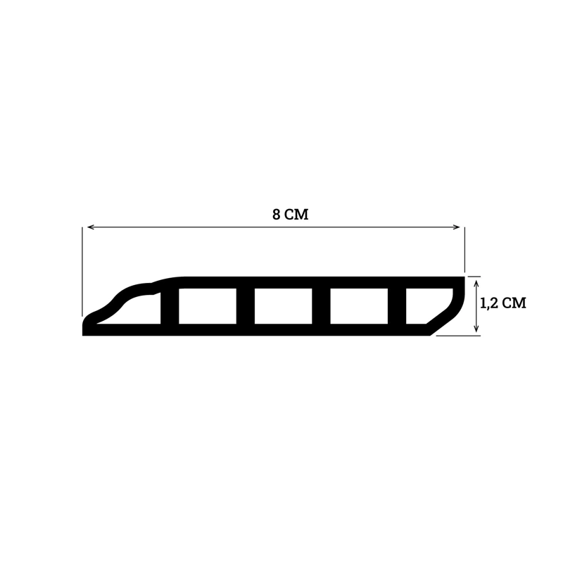 PACK 10 UNIDADES GUARDAPOLVO PVC HOGA 2MT X 80MM GRIS LONDRES - 4