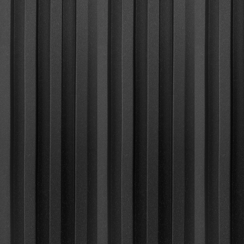 PANEL PVC REVESTIMIENTO MUROS Y CIELOS 2,6MT X 15CM X 10MM NEGRO - 1