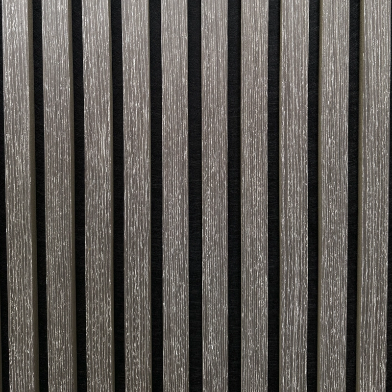 PANEL ACUSTICO REVESTIMIENTO MDF PET 2,4M X 60 CM X 22 MM GRIS OAK - 2