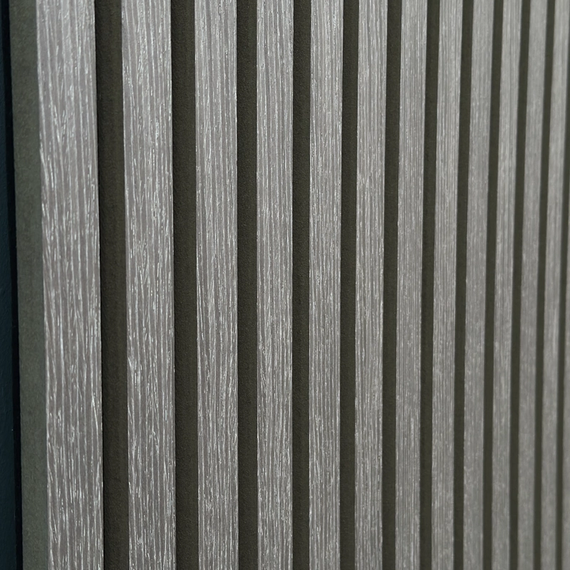 PANEL ACUSTICO REVESTIMIENTO MDF PET 2,4M X 60 CM X 22 MM GRIS OAK - 5