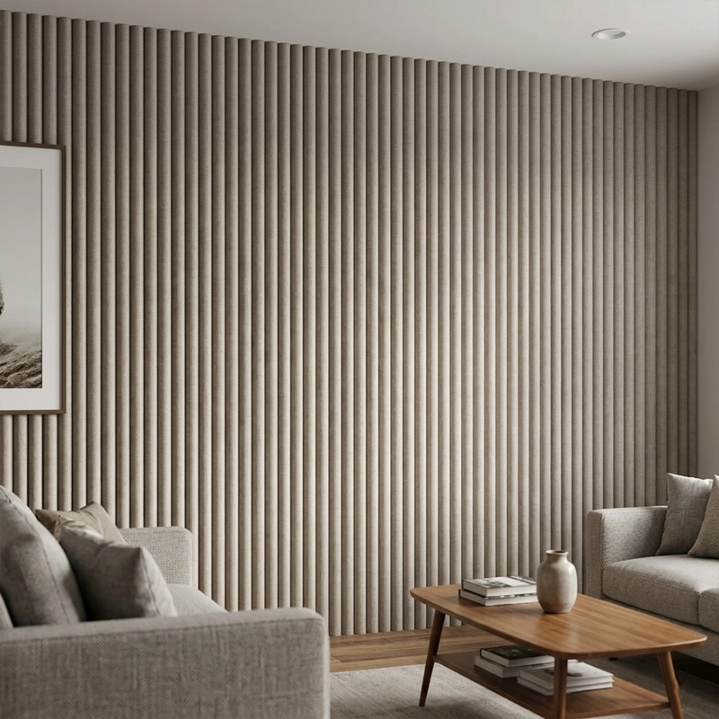 PANEL PVC REVESTIMIENTO ACANALADO 2,9M X 15 CM X 15MM BEIGE LINO - 1