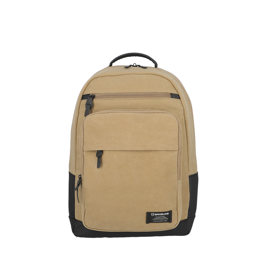 MOCHILA NOTEBOOK SAXOLINE CITY BEIGE 17' - 1