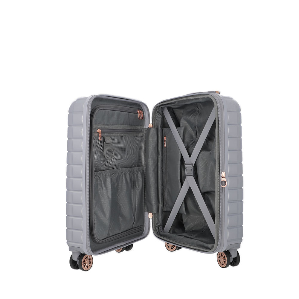 MALETA DE CABINA SAXOLINE SPINWAVE GRIS - 4