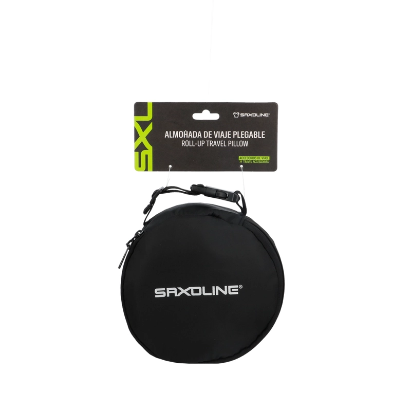 ALMOHADA CERVICAL ENROLLABLE PARA VIAJE SAXOLINE NEGRO - 3