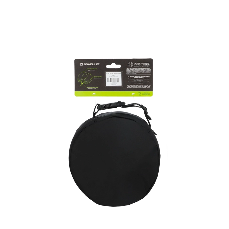 ALMOHADA CERVICAL ENROLLABLE PARA VIAJE SAXOLINE NEGRO - 4