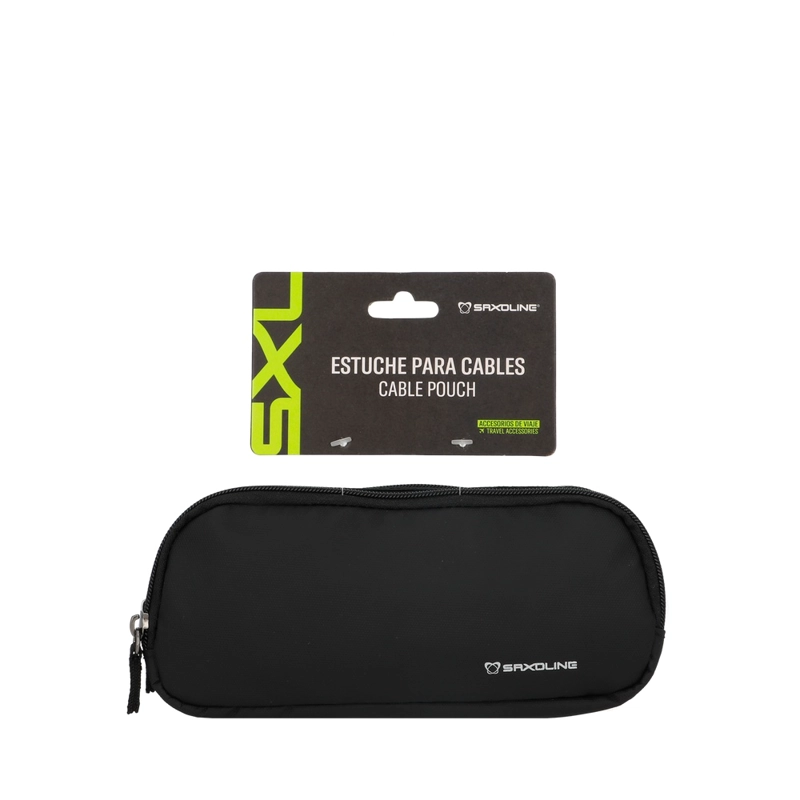 ESTUCHE DE VIAJE PARA CABLES SAXOLINE NEGRO - 1