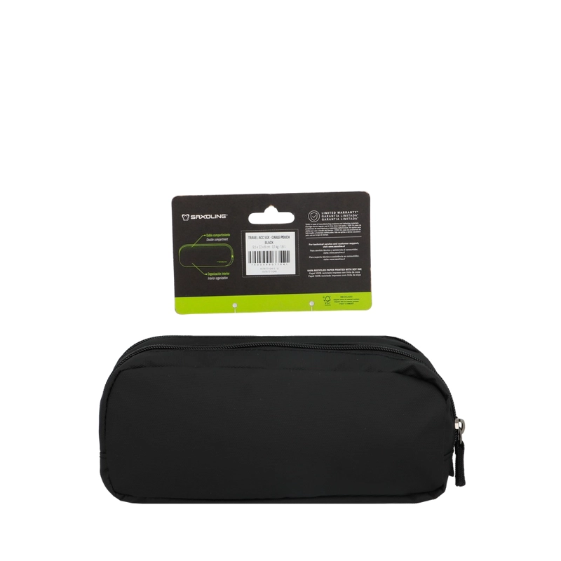 ESTUCHE DE VIAJE PARA CABLES SAXOLINE NEGRO - 2