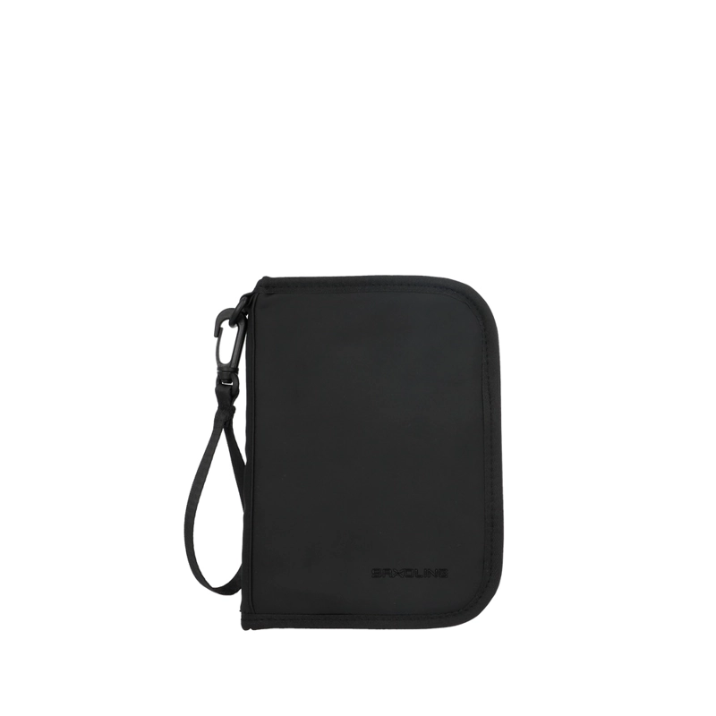 PORTA PASAPORTE ESTUCHE PROTECTOR DE VIAJE SAXOLINE NEGRO - 1
