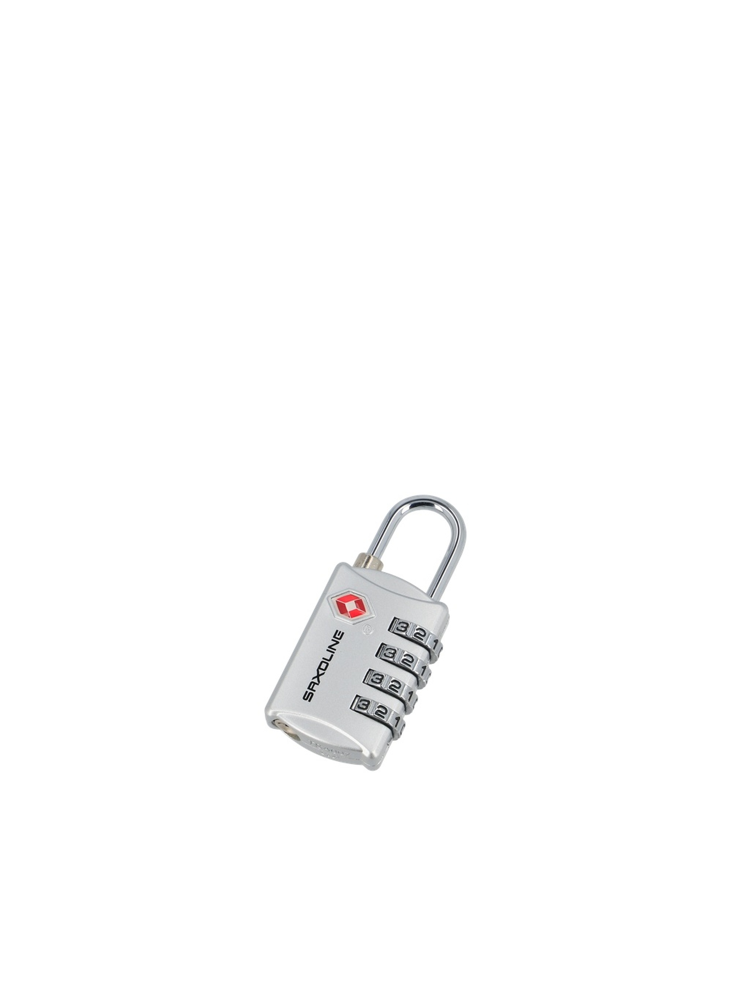CANDADO PARA MALETA CON 4 DIALES TSA SAXOLINE PLATEADO - 3