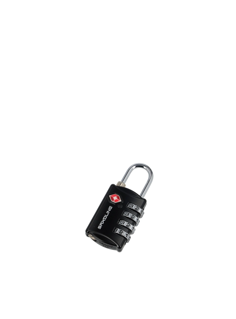 CANDADO PARA MALETA CON 4 DIALES TSA SAXOLINE NEGRO - 3