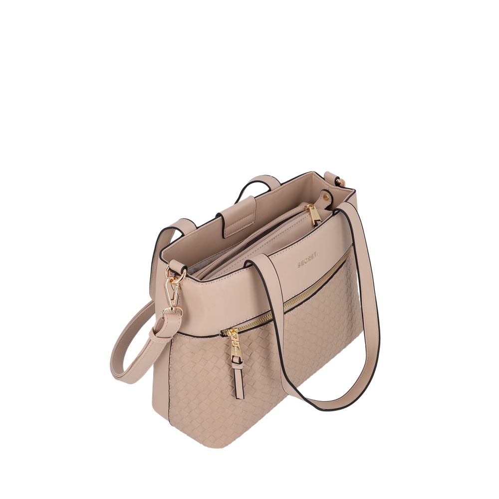 CARTERA DE HOMBRO SECRET SEGOVIA ST6 L BEIGE - 4