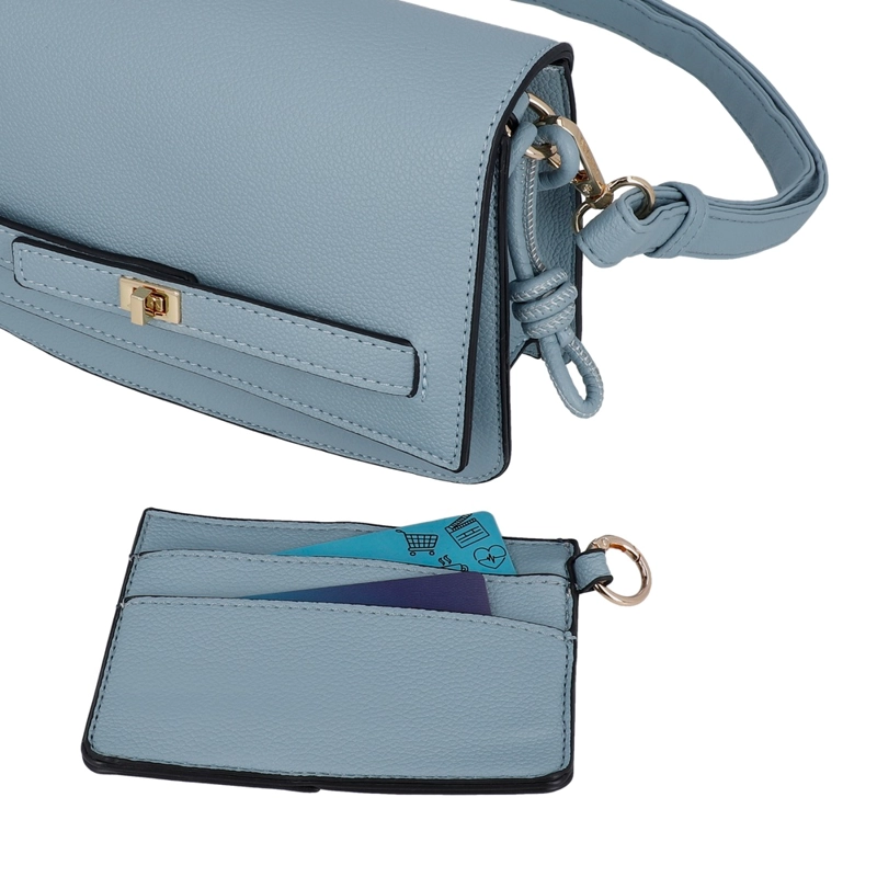 CARTERA BANDOLERA SECRET SERBIA SC7 PEQUEÑA CELESTE - 7