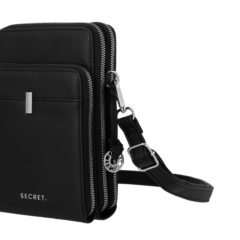 PORTACELULAR DE MUJER SECRET KYOTO SC7 EXTRA GRANDE NEGRO - 5