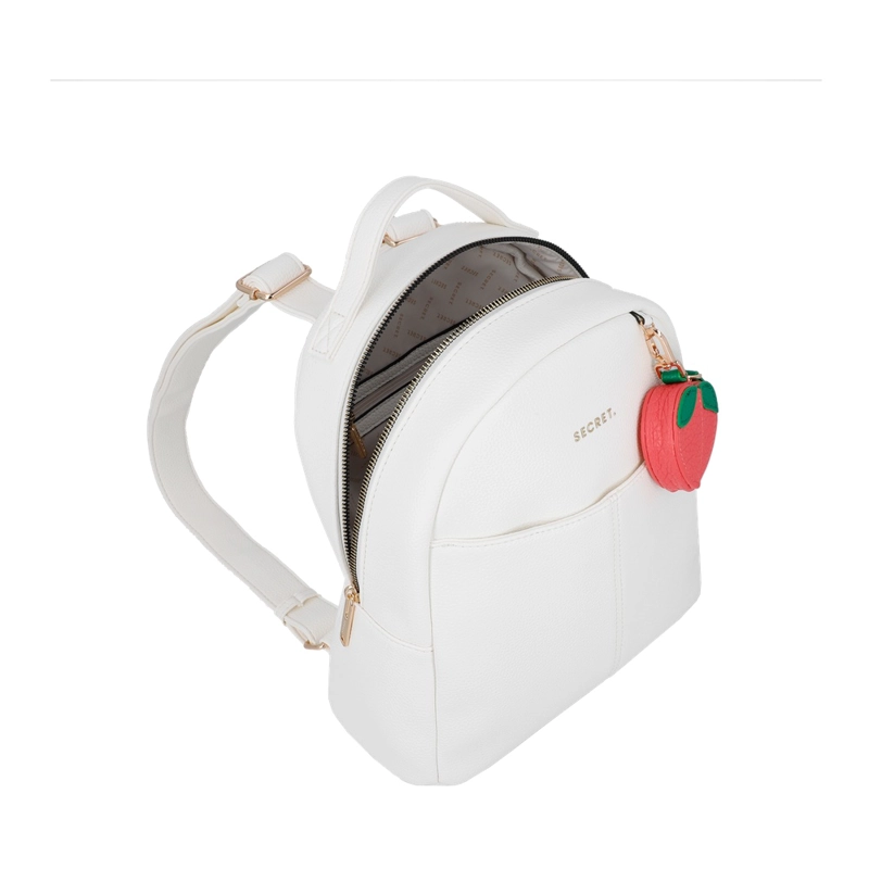 MOCHILA DE MUJER SECRET ARUBA SC7 MEDIANA BLANCO - 4