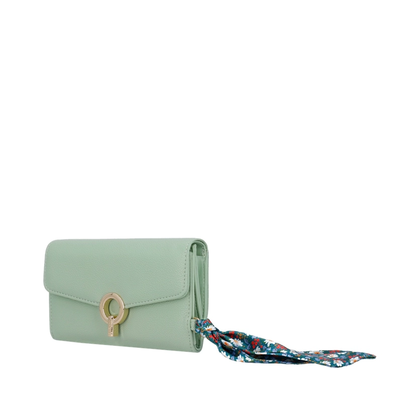 BILLETERA DE MUJER SECRET BERGEN SC7 MEDIANA VERDE PASTEL - 2