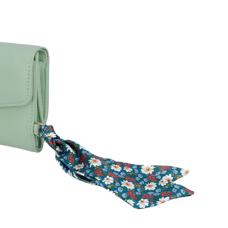 BILLETERA DE MUJER SECRET BERGEN SC7 MEDIANA VERDE PASTEL - 5