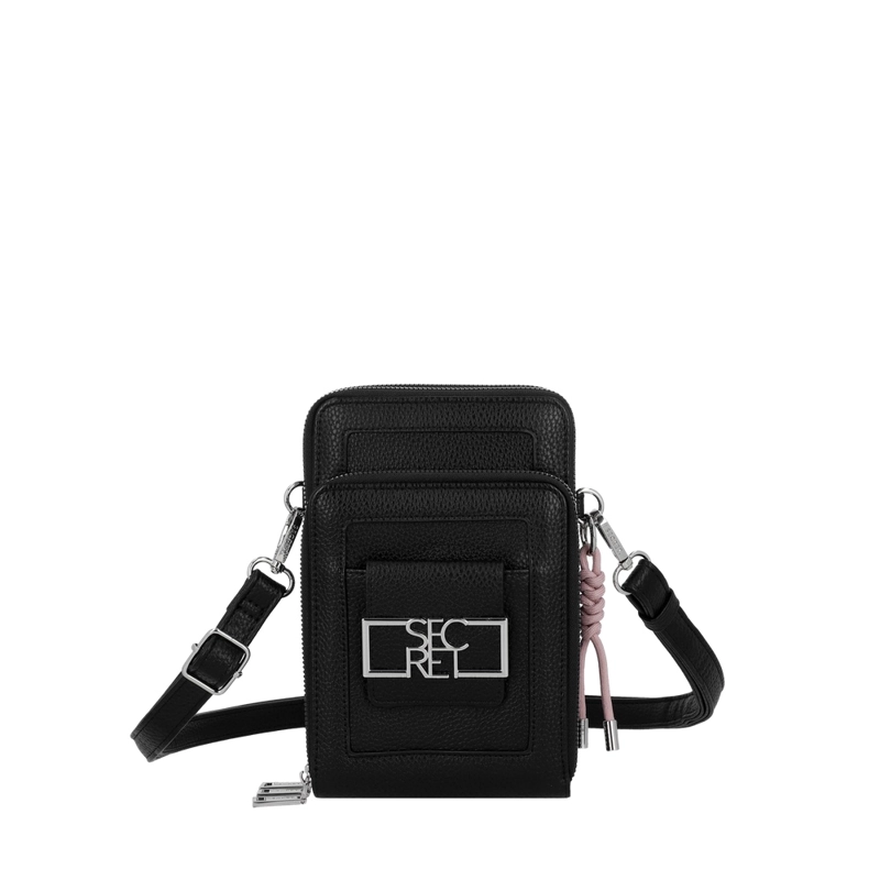 PORTACELULAR DE MUJER SECRET IBIZA SC7 EXTRA GRANDE NEGRO - 1